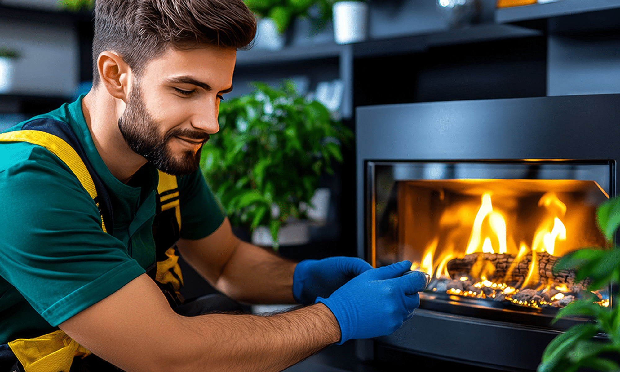Gas fire installation in Leeds