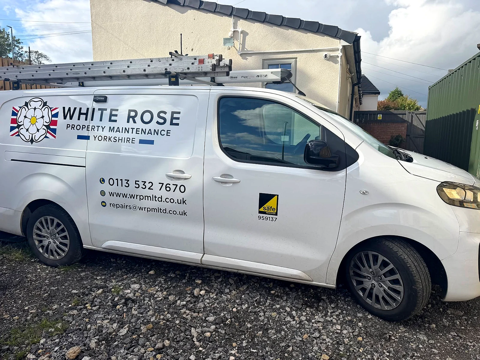 White Rose Gas Safe registered engineer van in Leeds